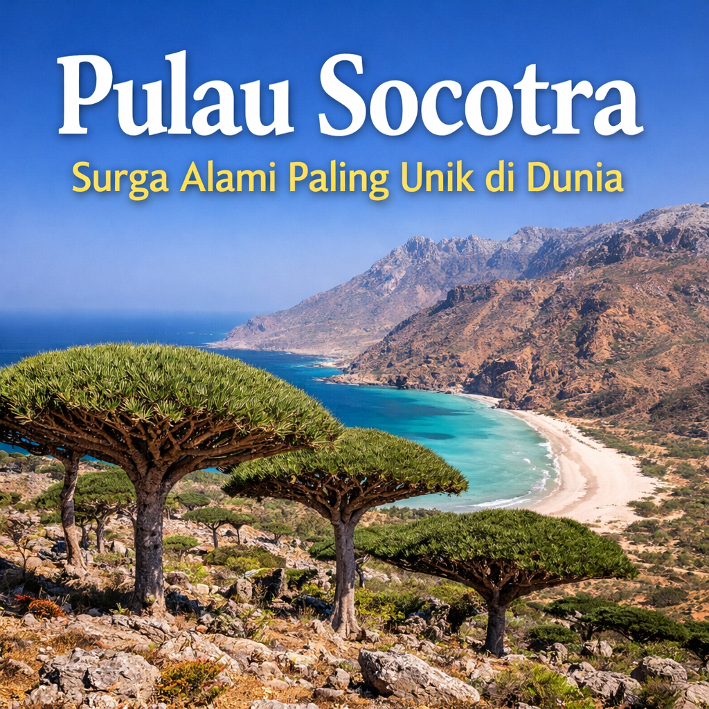 Keindahan alam Pulau Socotra dengan Dragon Blood Tree